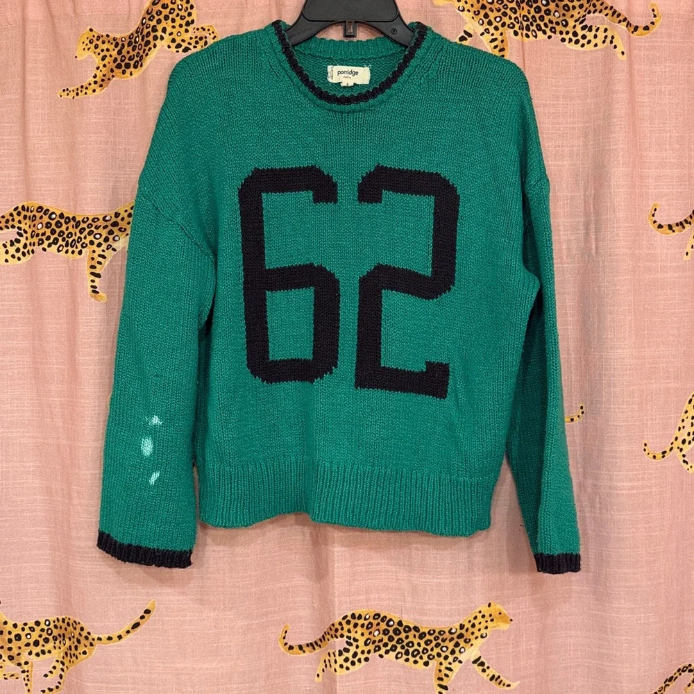 Anthropologie Porridge Wide Sleeve Graphic Number Sweater - Picture 5 of 11